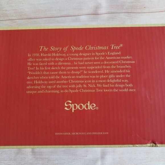 Spode Christmas Tree Ceramic Serving/Cheese Platter and Dome Plate Holidays - Picture 11 of 13